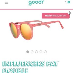NWT Goodr Pink Circle OG Active Sunglasses